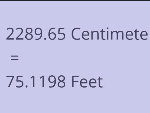 2289.65 CM TO FEET