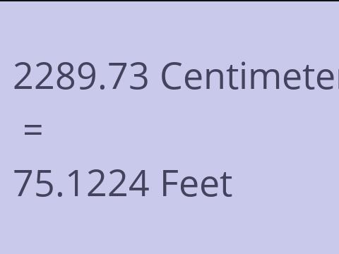 2289.73 CM TO FEET