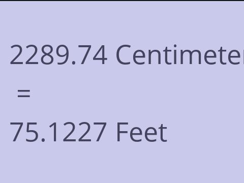 2289.74 CM TO FEET
