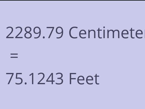 2289.79 CM TO FEET