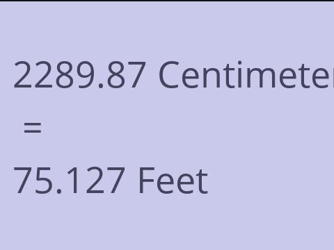 2289.87 CM TO FEET