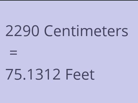 2290 CM TO FEET