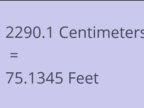 2290.1 CM TO FEET