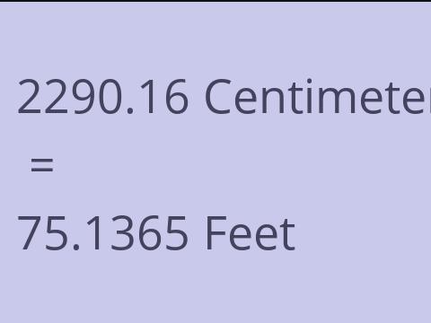 2290.16 CM TO FEET
