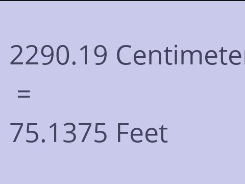 2290.19 CM TO FEET