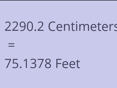 2290.2 CM TO FEET