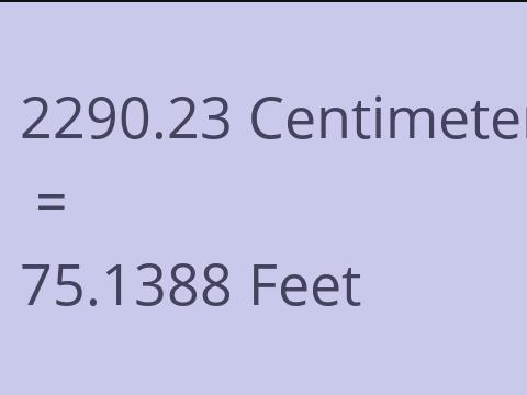 2290.23 CM TO FEET