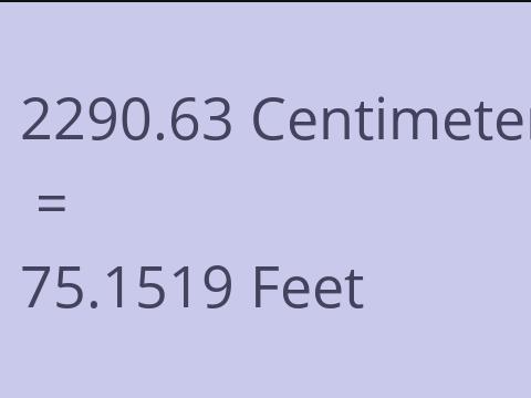 2290.63 CM TO FEET