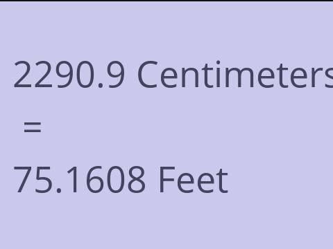 2290.9 CM TO FEET