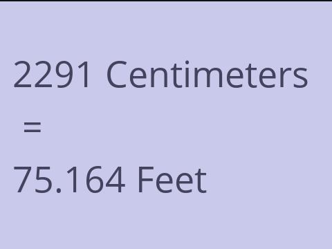 2291 CM TO FEET