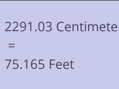 2291.03 CM TO FEET