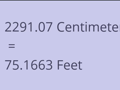 2291.07 CM TO FEET