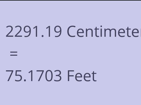 2291.19 CM TO FEET