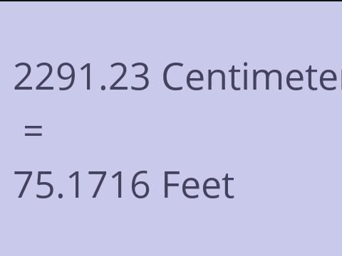 2291.23 CM TO FEET