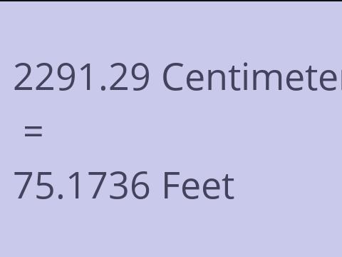 2291.29 CM TO FEET