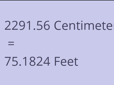 2291.56 CM TO FEET
