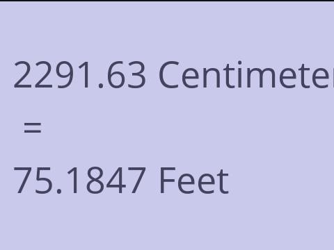2291.63 CM TO FEET