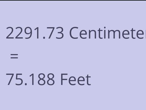 2291.73 CM TO FEET