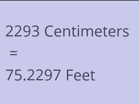 2293 CM TO FEET