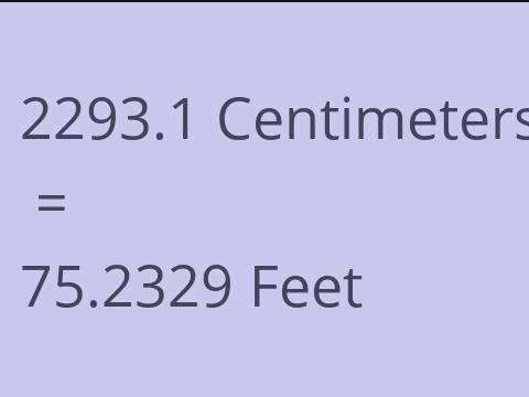 2293.1 CM TO FEET