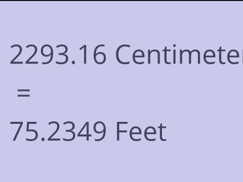 2293.16 CM TO FEET
