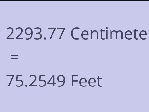 2293.77 CM TO FEET