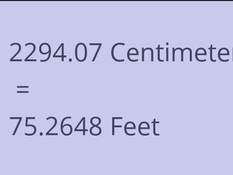 2294.07 CM TO FEET