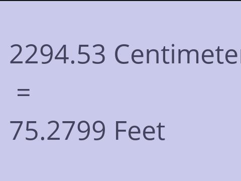 2294.53 CM TO FEET