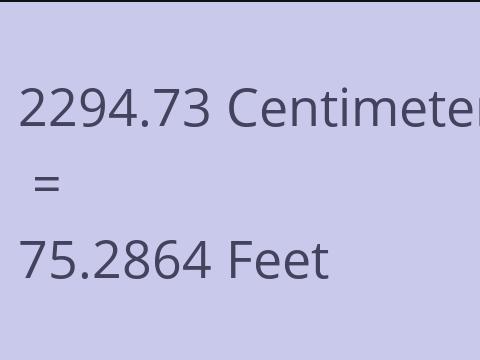 2294.73 CM TO FEET