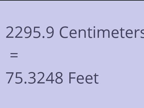 2295.9 CM TO FEET