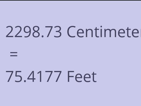 2298.73 CM TO FEET