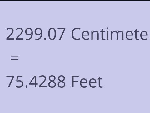 2299.07 CM TO FEET