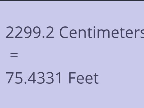 2299.2 CM TO FEET