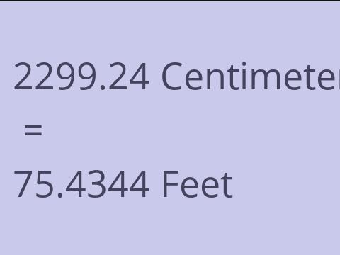 2299.24 CM TO FEET