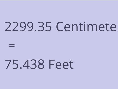 2299.35 CM TO FEET