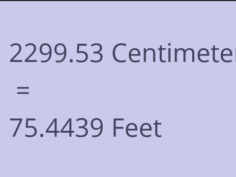 2299.53 CM TO FEET
