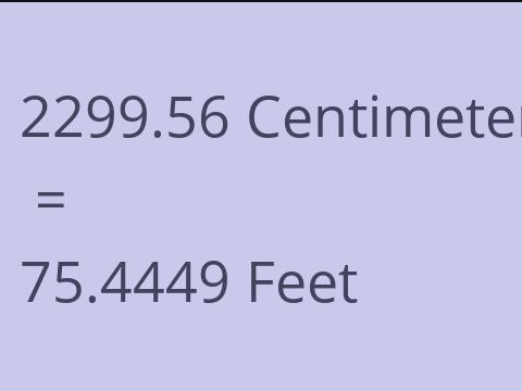 2299.56 CM TO FEET
