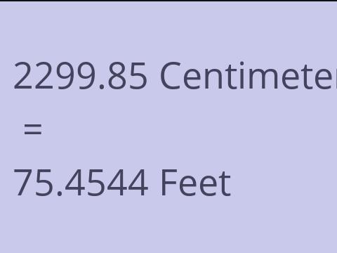 2299.85 CM TO FEET