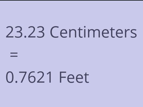 23.23 CM TO FEET