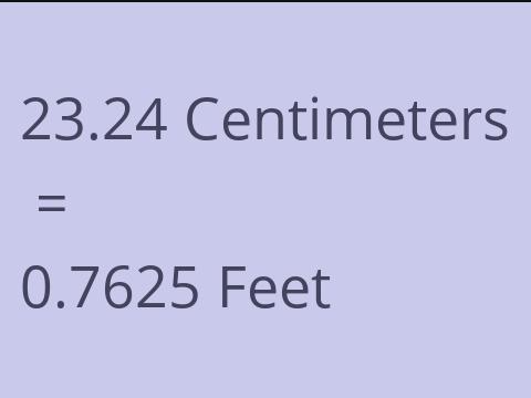 23.24 CM TO FEET