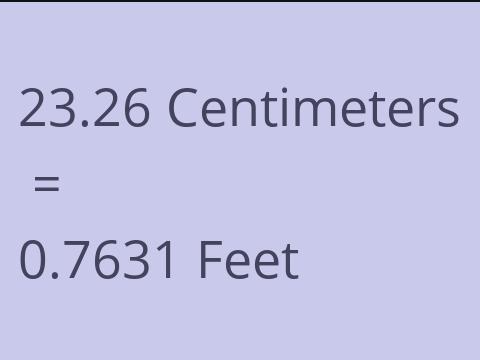 23.26 CM TO FEET