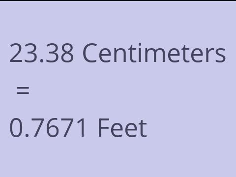 23.38 CM TO FEET