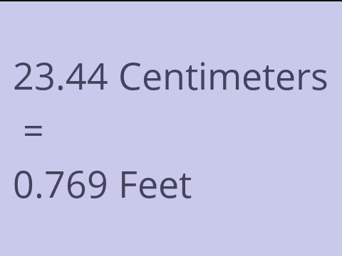 23.44 CM TO FEET