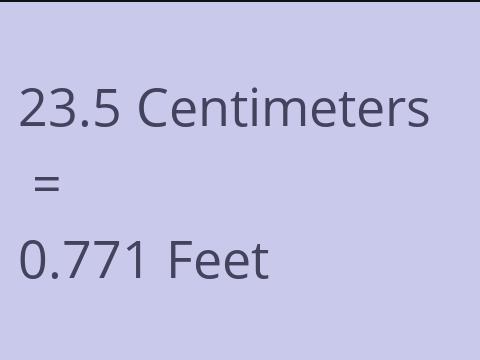 23.5 CM TO FEET