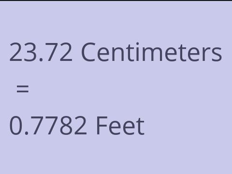 23.72 CM TO FEET