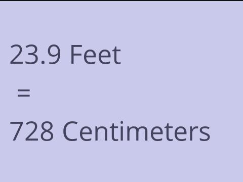 23.9 FEET TO CM