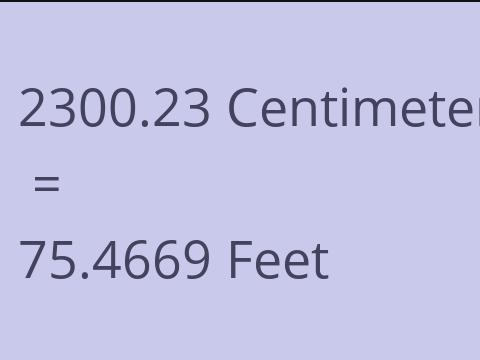2300.23 CM TO FEET