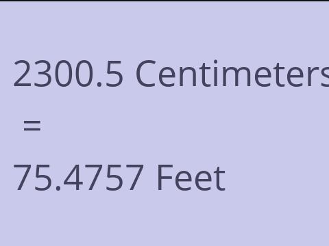 2300.5 CM TO FEET