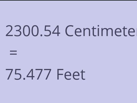 2300.54 CM TO FEET