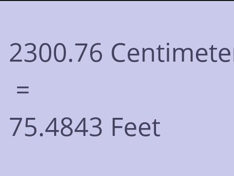2300.76 CM TO FEET